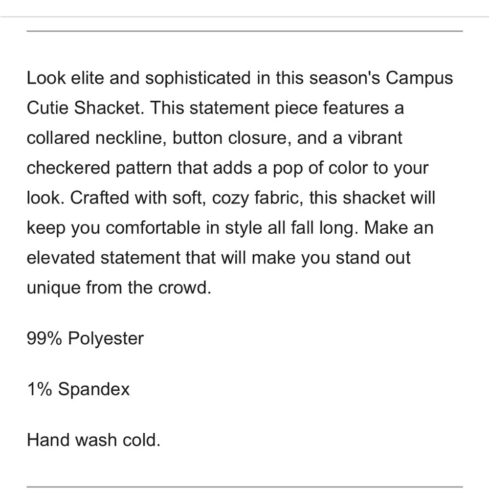 Checkered Shacket - Picture 6 of 6